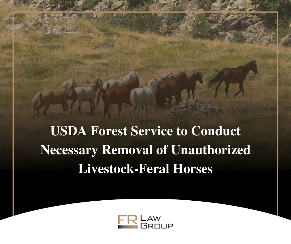 USDA Forest Service to Conduct Necessary Removal of Unauthorized Livestock-Feral Horses USDA-United States Department of Agriculture